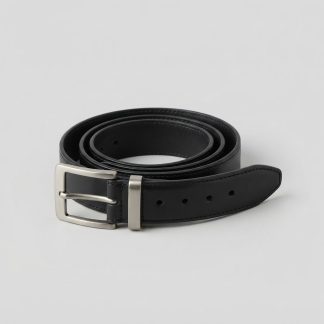 Archive Black Vegetable-Tanned Leather Belt