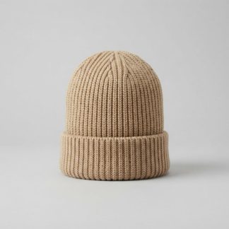 Archive Sand Merino Wool Cuffed Beanie